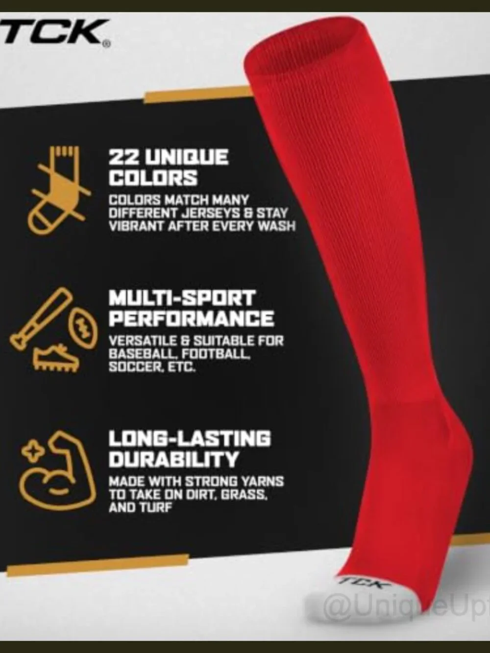 Knee High Tube Baseball Softball Socks Polypropylene Cushioned Athletic